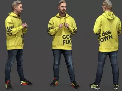 Stylized Man Character 3D model