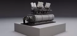 Supercharger type A Low-poly 3D model