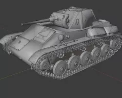 T-70 light tank Low-poly 3D model