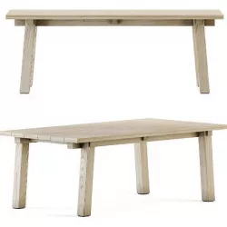 Teaka table for 6 3D model