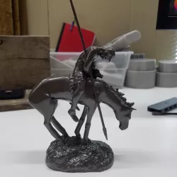 The End Of The Trail Indian Statue CUT For Easier FDM Printing