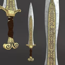 The sword Roman legion Low-poly 3D model