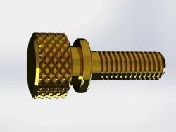 Thumb Screw with Knurled Head 3D model