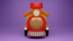 Train Cartoon 3D model