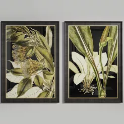 Tranquil Tropical Leaves Art Frame Low-poly 3D model