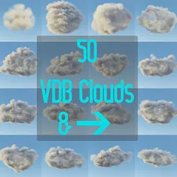 VDB 50 Cloud-PNG For Planes-Blender Kitops Ready 3D model