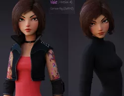 Violet Rig 2 outfit Low-poly 3D model
