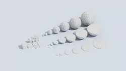 Voxel Geometric Shapes Low-poly 3D model