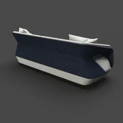 White leather sofa 3D model