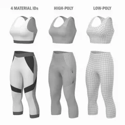 Woman Sportswear 05 Base Mesh Design Kit 3D model