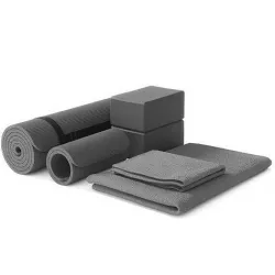 Yoga equipment set gray color 3D model