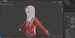 zero two 3d model darling in the franxx 3D model