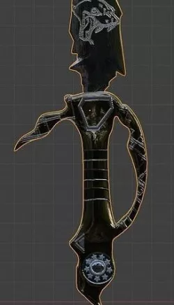 2 Handed Snake Sword Low-poly 3D model