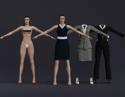 3D WOMAN MODELS Low-poly 3D model