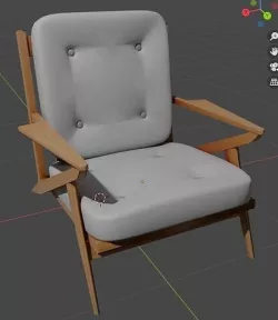 50s Z chair  3D model