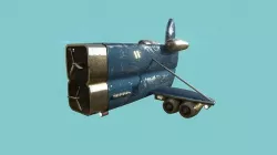 Aircraft Spaceship 02 - Futuristic Spacecraft Airship Low-poly 3D model