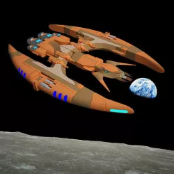Alien space ship Futuristic 3D model