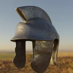 Ancient Greek Attic Helmet 3D model