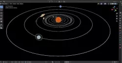  Animated model of the solar system 3D model