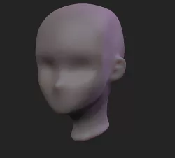 Anime Head Base Mesh 3D model