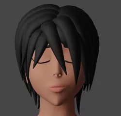 AnimeFemaleCharacter Low-poly 3D model
