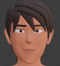 AnimeMale Low-poly 3D model