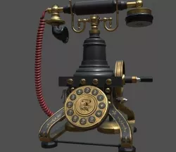 Antique TelePhone Low-poly 3D model