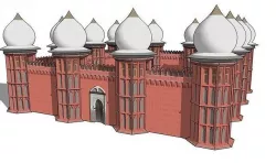 Arabian Fortress Modular Building Kit Low-poly 3D model