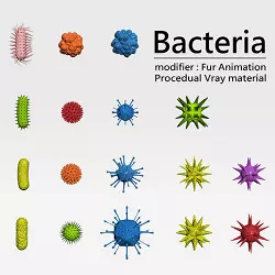 Bacterias Virus 3D model