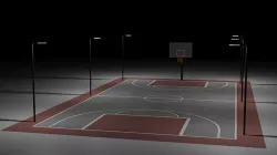 Basketball Court Low-poly 3D model