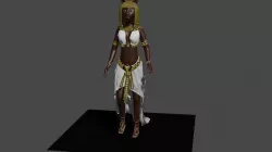 Basted Egyptian Goddes Low-poly 3D model