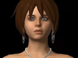 Beautiful GIrl Low-poly 3D model