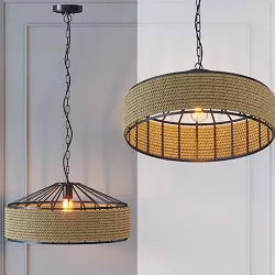 Belt Loft Rope Light Chandelier 3D model