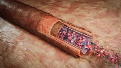 Biologically correct human Vein with blood cells Low-poly 3D model