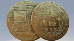 bitcoin token coin with 8k pbr textures 3D model
