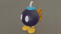 Bob-Omb From Mario Games  Low-poly 3D model