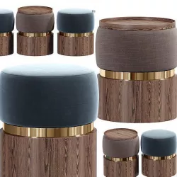 Bonnie Modern Ottoman Pouf Stool 3D model