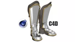 Boots in armor Low-poly 3D model