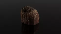 Bread Zhito molded sliced Low-poly 3D model
