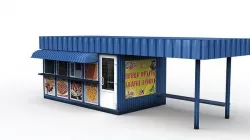Bus stop-shop Low-poly 3D model