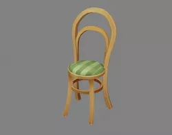 Cartoon Chair - Stool Low-poly 3D model