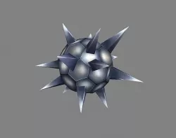 Cartoon nail ball - rivet Low-poly 3D model