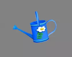 Cartoon watering can - spray bottle Low-poly 3D model