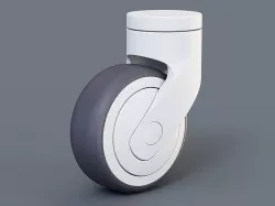 Caster Wheel Brakeless 2 3D model