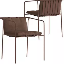 CB2 Navene Bronze Dining Chair 3D model