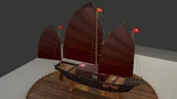 Chinese junk boat 3D model
