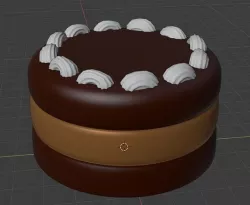 Chocolate cake 3D model