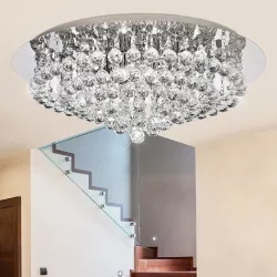 Chrome Teo 8-Light Flush Mount 3D model