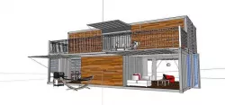 City Simple Art Building-Container-035 3D model