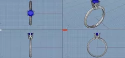 Classic diamond ring 3D model